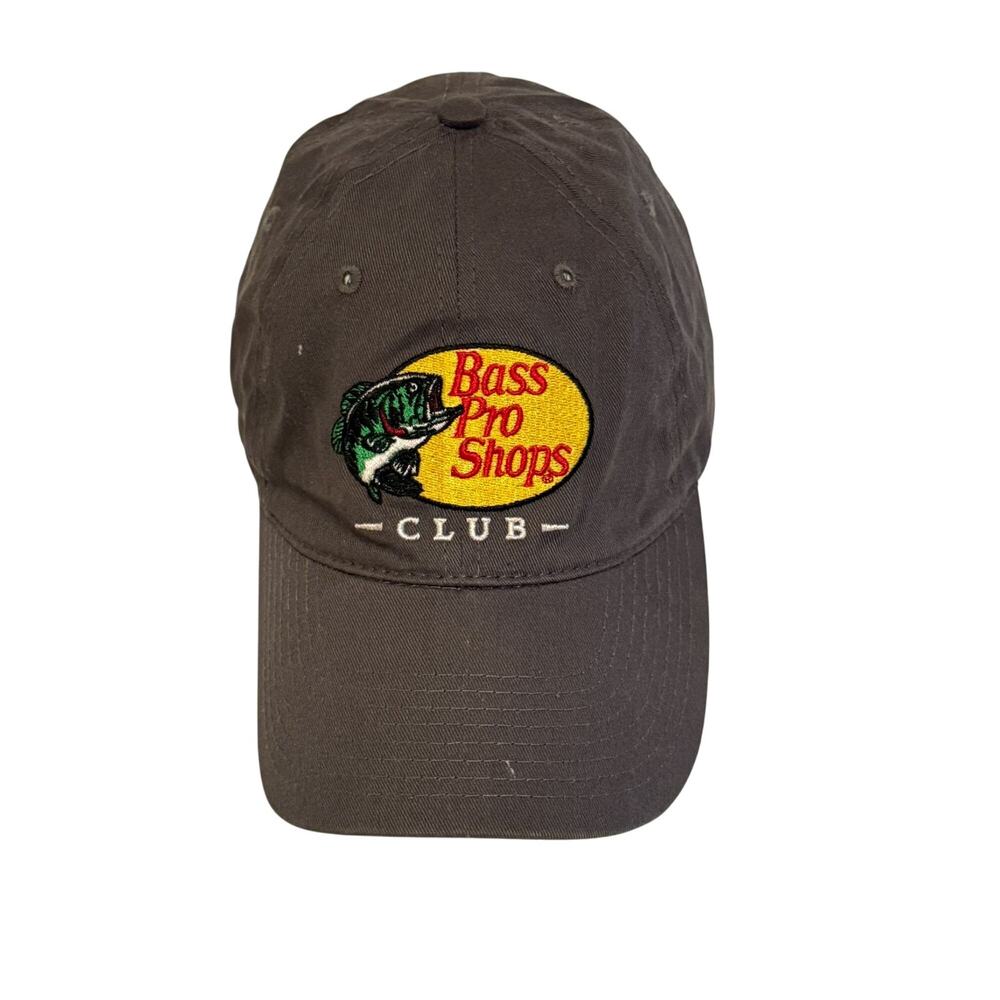 Bass Pro Shops Club Adjustable Strapback Fishing Hat OS‎ Embroidered Outdoor